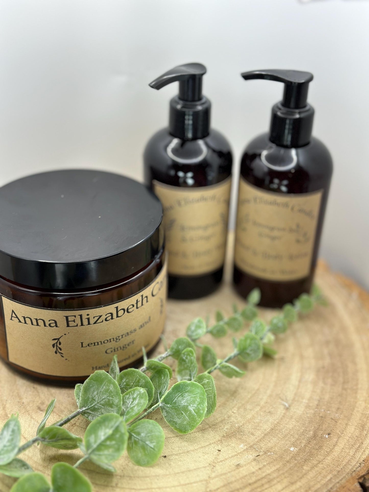 Personalised Wedding Gift, Luxury Gift Set, Candle Gift, Body Wash & Lotion Gift Set, Lemongrass and Ginger Scented Gift Set